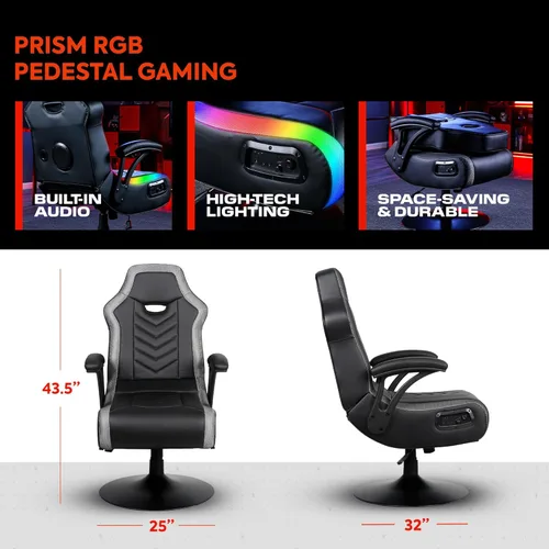Miniatura 3 de X Rocker PC Computer Gaming Desk Chair, Built-in Audio, College Dorm Essentials for Guys and Girls, Bedroom, Dorm Room Essentials, Foldable, Gifts