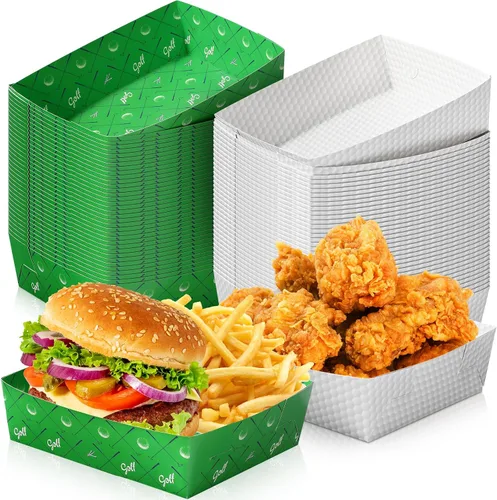 Miniatura 9 de Sawysine Paquete de 36 platos de fútbol grandes para fiestas de fútbol, bandejas de papel de 5 libras, nachos, botes de comida, cuencos desechables