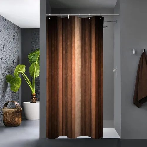 Miniatura 10 de Gibelle Cortina de ducha pequeña de 36 x 72 pulgadas, juego estrecho medio negro y gris, tela moderna abstracta para baño, textura de vidrio fresco