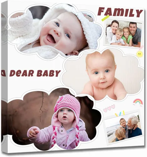 Miniatura 8 de LZIMU Impresiones en lienzo de collage con tus fotos personalizadas múltiples imágenes para pared, collage personalizado de fotos, regalos