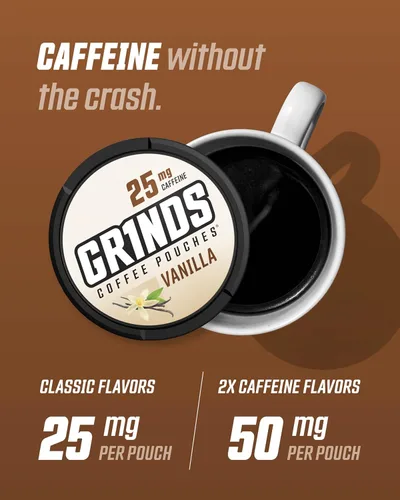 Miniatura 4 de Bolsas de café Grinds 5 latas de muestra Espresso doble, vainilla, New Orleans, doble mocha, caramelo cada bolsa equivale a 1/4 taza de café