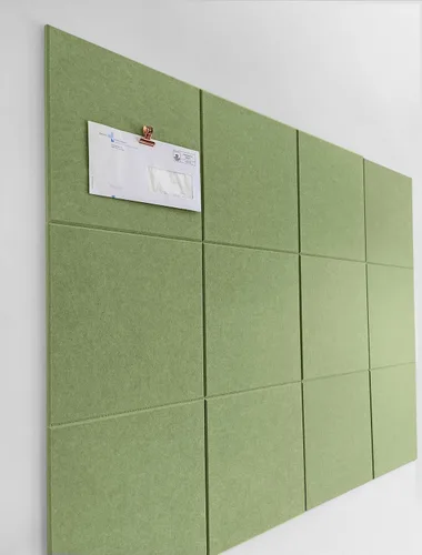 Miniatura 47 de Tabla de corcho alternativa de 24 x 36 pulgadas, paquete de 6 azulejos de pared de fieltro con pestañas adhesivas extraíbles seguras, tableros
