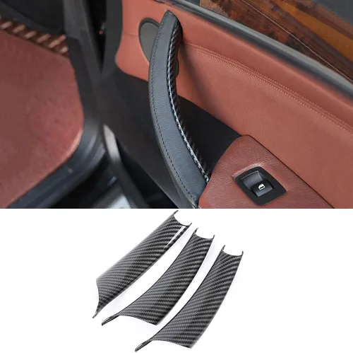 Miniatura 9 de TKREENO Cubierta de manija de puerta de automóvil para BMW X5 X6 E70 E71 2007-2013 manijas de puerta interior accesorios de decoración