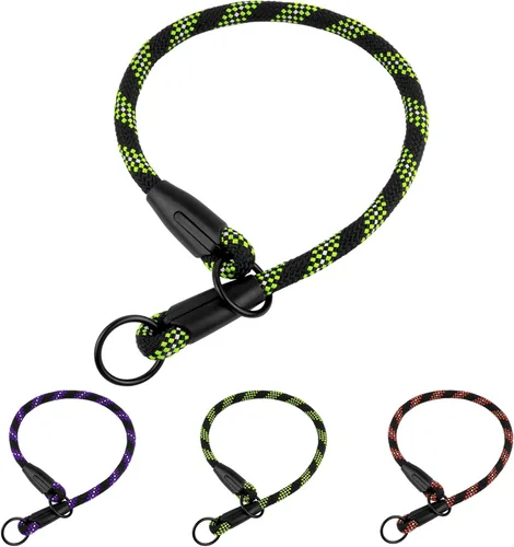 Miniatura 10 de BronzeDog Rope Pro - Collar de entrenamiento para perro trenzado sin tirones, collares redondos de liberación rápida para perros pequeños, medianos