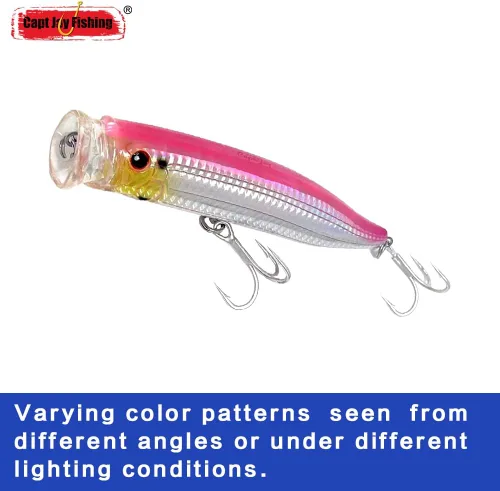 Miniatura 5 de Señuelos de popper de agua salada señuelos flotantes de pesca en la superficie Señuelos flotantes de pesca en la superficie, Poppers, Señuelos