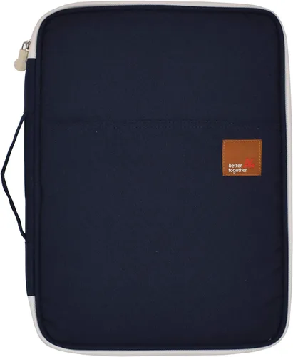 Documento A4 Bolsa Estuche Impermeable Organizador Portafolio Oficina Viaje Cremallera Multi-Función Bolsa 01-azul oscuro