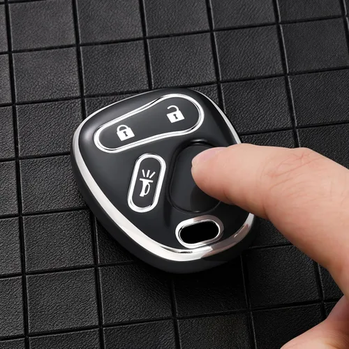 Miniatura 4 de ELOHEI Funda para llavero para Chevy, estuche de llavero suave premium compatible con 2000-2007 Chevrolet Silverado Avalanche Equinox Suburban S10