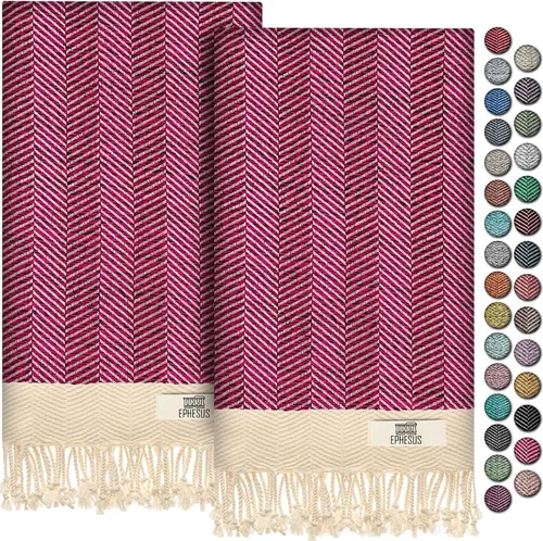 Miniatura 101 de EPHESUS TOWELS Toallas de Mano - Juego de 2 18" x 30" - Toalla de Mano Turca Decorativa para Baño, Cocina, Invitados, Cara, Cabello, Té, Paño