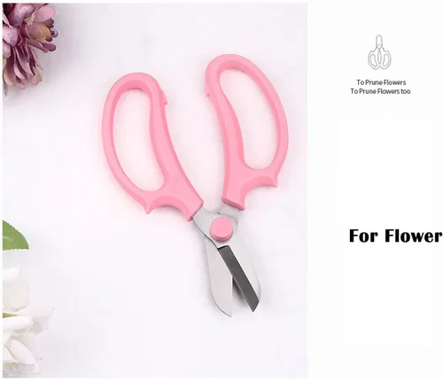 Miniatura 5 de Tijeras de jardinería de hoja afilada púrpura de acero de aleación para cortar flores, recortar plantas de patio, floristería, setos de hierbas