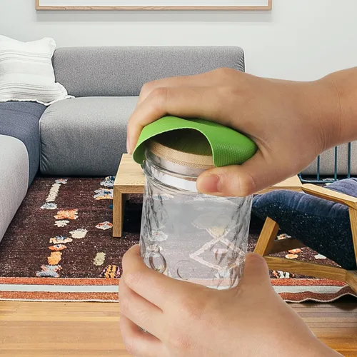 Miniatura 5 de LUTER Abridor de Frascos de 4 Piezas, Goma, Abridor de Botellas de Silicona Multifuncional para Personas Mayores con Artritis Manos Débiles Azul