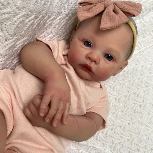 Miniatura 3 de Anano Muñecas Reborn de silicona de cuerpo completo de 19 pulgadas, muñeca realista de bebé niña, muñeca de bebé de silicona completa, muñeca recién