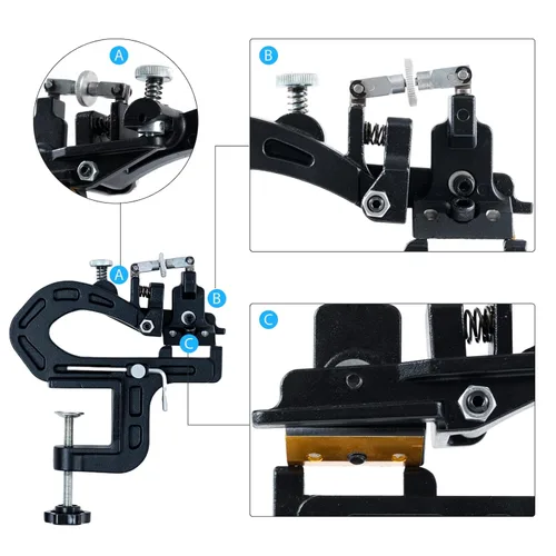 Miniatura 5 de Esquiador manual de cuero pelador Splitter adelgazamiento máquina de corte de artesanía en cuero máquina de ribete para proyecto de bricolaje