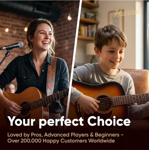 Miniatura 5 de HAVENDI® Cuerdas de guitarra I Cuerdas de guitarra acústica con revestimiento de bronce fosforoso I Calidad de sonido brillante I Incluye 3 púas