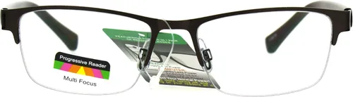 Miniatura 2 de Gafas de lectura progresivas de enfoque múltiple 3 poderes en 1 lector rectángulo medio borde