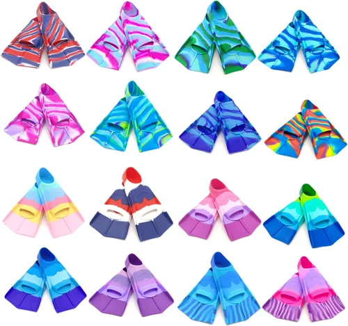 Miniatura 3 de Swimming Training Fins,Kids Swim Fins,Comfortable Swimming Flippers Suitable for Children,Beginners,Girls,Boys,Adults BB-arco iris colorido