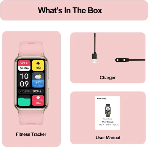 Miniatura 7 de Rastreador de actividad física (respuesta/hacer llamadas), reloj inteligente para mujer, con pantalla AMOLED siempre encendida de 1.47 pulgadas