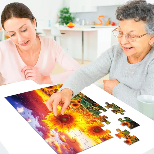 Miniatura 7 de 4 paquetes de rompecabezas de piezas grandes para personas mayores - Rompecabezas de demencia de 36 piezas para adultos mayores, rompecabezas