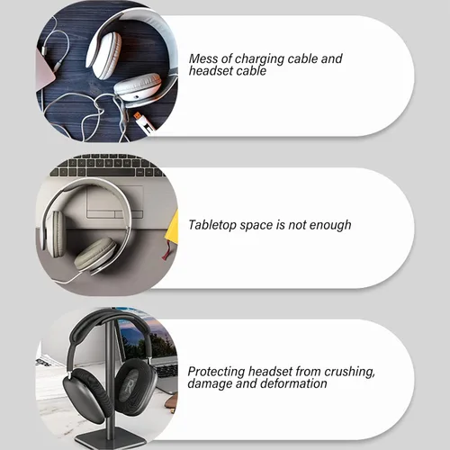 Miniatura 6 de FOSA Gaming Headphone Stand Holder, Gaming Headset Holder with Anti Slip Base, TPU Tray, Headphones Hanger for Desktop ()
