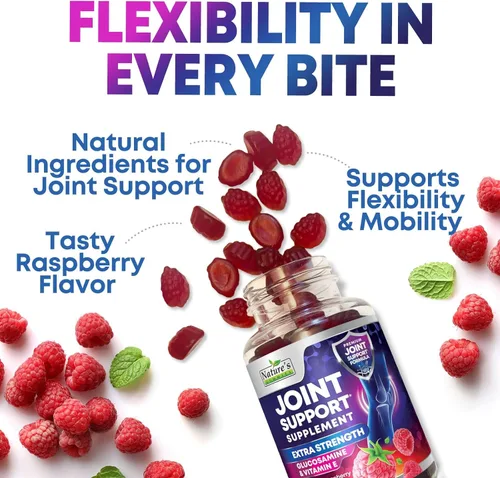 Miniatura 6 de Suplemento de apoyo articular – Gomitas de glucosamina extra fuerte que apoya la salud de las articulaciones y la flexibilidad para la espalda