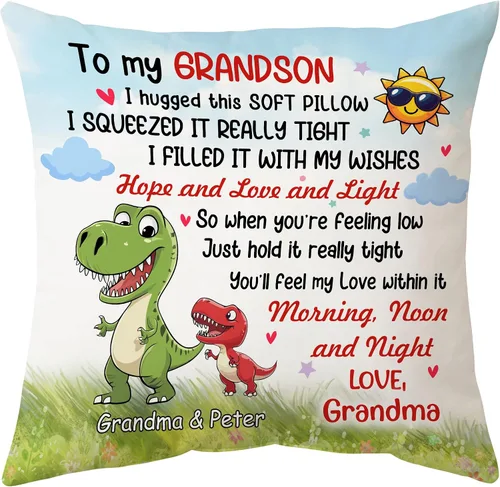 Miniatura 8 de Hyturtle Almohada para nieta (inserto incluido), regalos de Navidad y cumpleaños para nieta de abuela y bisabuela, almohada costera de tortuga Nieta