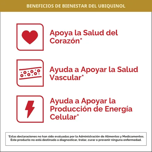 Miniatura 4 de Qunol Ubiquinol CoQ10 cápsulas blandas de 200 mg, potente antioxidante para la salud cardíaca y vascular, esencial para la producción de energía