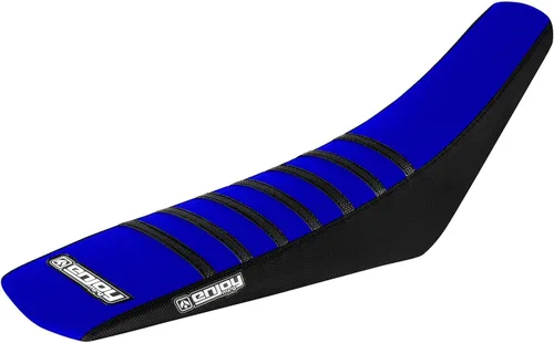 Enjoy Mfg Funda de asiento compatible con Yamaha 2002-2021 YZ125 YZ250 YZ 125 YZ 250 - Lados negros/Parte superior azul/varillas negras #67