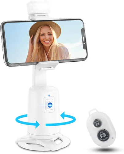 Miniatura 10 de Trípode de seguimiento facial automático giratorio de 360°, soporte para fotos y video, sin aplicación, soporte para cámara con control remoto