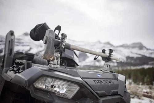 Miniatura 6 de Rhino Grip® Pro - Polaris Sportsman y RZR, par - Transportadores resistentes para palas, pistolas, arcos, barrenas, etc. - Polaris Lock & Ride