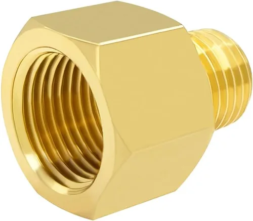 Miniatura 4 de Hooshing 6 piezas de adaptador reductor de tubería de latón 3/8" NPT hembra a 1/4" NPT macho