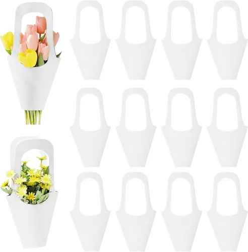 Miniatura 9 de Enorteen 30 bolsas de regalo de papel kraft con asa – Bolsas de regalo de ramo para Acción de Gracias, cumpleaños, bodas y regalos de fiesta