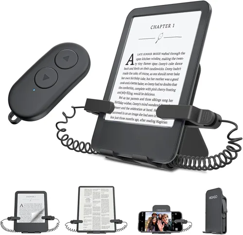 Girador de páginas con control remoto y soporte para lectores electrónicos Kindle Paperwhite Oasis, girador de páginas de clic hacia adelante y