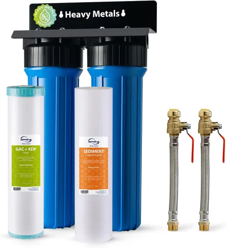 Miniatura 15 de iSpring WGB22B+AHPF12MNPT16X2 Sistema de filtro de agua de 2 etapas para toda la casa, reduce el cloro, sistema de filtración de agua de sedimentos