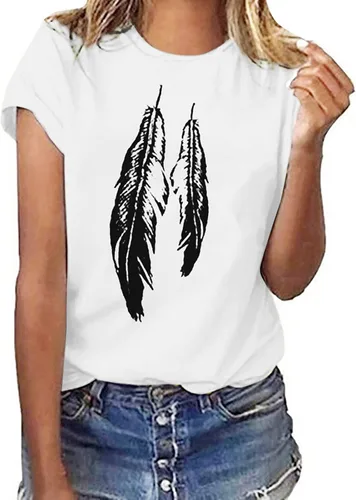 Miniatura 67 de Camiseta con estampado de animales para mujer, camiseta de libélula divertida, linda camiseta de manga corta, blusa de primavera 2023, camisas