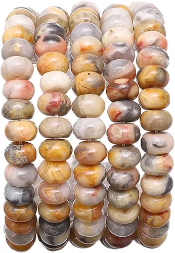 Miniatura 18 de BEADIA Cuentas Facetadas de Piedra Natural Amazonita Rondelle 3x4mm Cuentas Semipreciosas Sueltas para Hacer Joyas 38cm