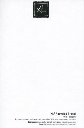 Miniatura 4 de Canson Almohadilla Bristol reciclada serie XL, plegable, 11 x 14 pulgadas, 25 hojas, papel de artista para estudiantes, marcador, bolígrafo, tinta