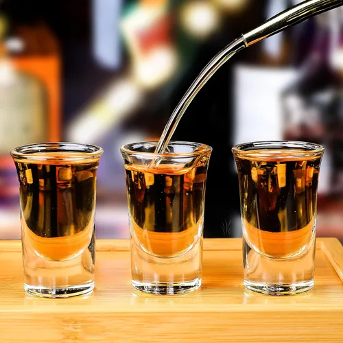 Miniatura 6 de SuproBarware Juego de 36 vasos de chupito de vidrio con base pesada de 1.2 onzas a granel, mini tazas de vino para vodka, whisky, licores, tequila