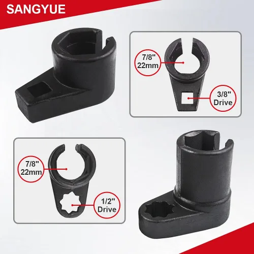 Miniatura 5 de Sensor de oxígeno Llave de zócalo Rosca Chaser 02 Sensor Removedor Herramienta Offset Interruptor de Vacío Enchufes Kit 5 unids