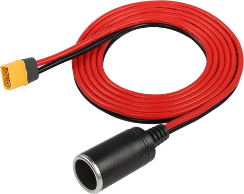 Miniatura 9 de SinLoon Encendedor de cigarrillos de automóvil hembra a XT60 hembra, cable de encendedor de cigarrillos de 14 AWG, para inflador de neumáticos
