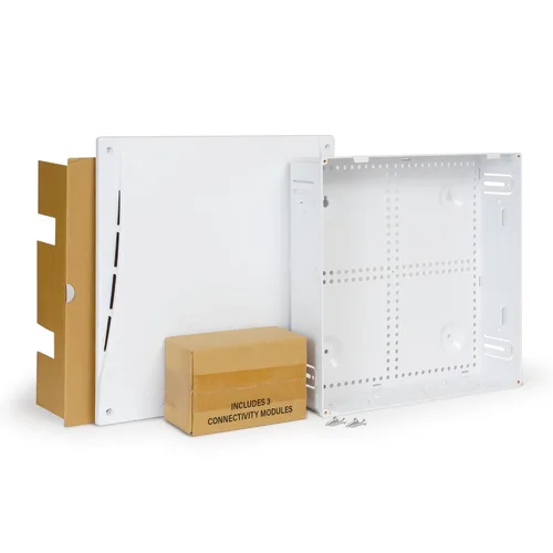 Miniatura 9 de ICC Recinto de cableado estructurado de plástico de 9", recinto multimedia con cubierta, caja de gestión de cables para cableado estructurado