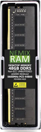 Miniatura 7 de NEMIX RAM 64 GB (2 x 32 GB) DDR5 5600 MHZ PC5-44800 2Rx8 1.1V CL46 288-PIN no ECC sin búfer UDIMM Kit de memoria de PC de escritorio compatible