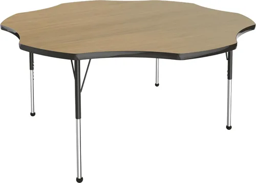 Miniatura 70 de FDP Clover Mesa de Actividades Escolar y de Oficina (48 x 48 pulgadas), patas estándar con deslizadores giratorios para entornos de asientos
