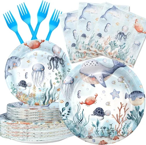 Miniatura 13 de Here Comes the Son - Suministros para baby shower para 20 invitados – Platos boho Sun y Rainbow Platos, servilletas y tenedores – Juego de vajilla