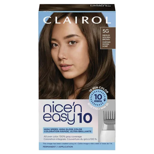 Miniatura 10 de Clairol Nice'N Easy 10 - Tinte permanente para el cabello, color rubio 10 más claro, cobertura del 100 % de las canas, color de cobertura completa