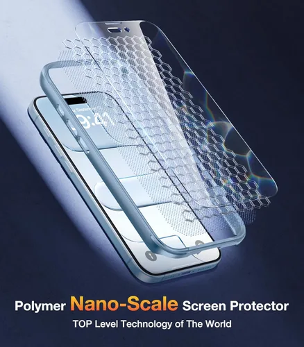 Miniatura 3 de Diaclara Funda magnética diseñada para iPhone Air, protector de pantalla de cuerpo completo, compatible con MagSafe, a prueba de caídas, con Azul