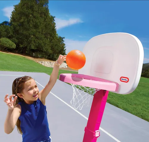 Miniatura 5 de Little Tikes Easy Score - Juego de básquetbol, color rosa, exclusivo de Amazon, 22.00 pulgadas de largo x 23.75 pulgadas de ancho x 61.00 pulgadas