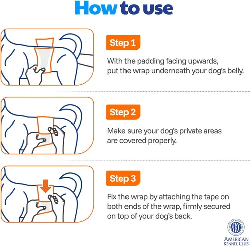 Miniatura 9 de American Kennel Club Fajas desechables para perros machos, pañales con indicador de humedad, tamaño pequeño, 50
