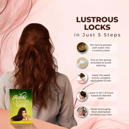 Miniatura 3 de Reshma Beauty Henna en polvo 100% puro (Lawsonia Inermis) – Tinte natural de un solo ingrediente para mezcla de canas, brillo y fuerza – Tinte