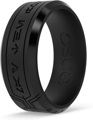 Miniatura 11 de Enso Rings Anillo de boda de silicona – Diseños grabados de Star Wars – Ajuste cómodo – Hecho en Estados Unidos – Ideal para uso activo