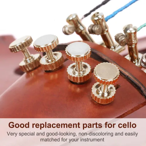 Miniatura 5 de 4 unids/set de ajustadores de cuerda de violonchelo cuerda de metal plateado afinador fino instrumentos musicales piezas de repuesto para 3/4 4/4