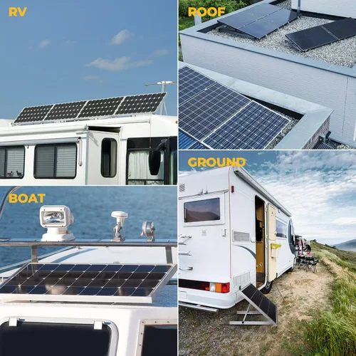 Miniatura 6 de BougeRV Soportes de montaje de panel solar ajustable de 41 pulgadas con patas de inclinación plegables, soporte de montaje en panel solar de hasta